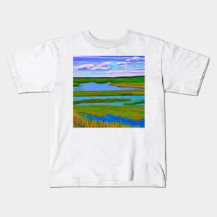 Manitoba Impressionist Painting Kids T-Shirt